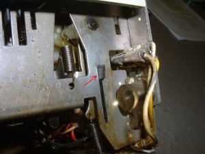 Kybd reset lever tripped